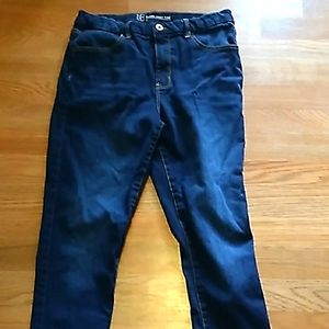 Blue jean high rise pants